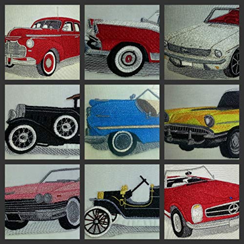 Colección de Autos Clásicos [Cadillac 1930] [Historia del Automóvil Americano Bordada] Parche Bordado para Planchar o Coser [16,5 x 6,35 cm] Hecho en EE. UU.