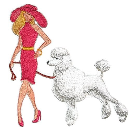 Amazing Custom Dog [Fashionista and Poodle ] Embroidered Iron On/Sew Patch (8" x 6")[Made in USA]