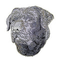 Labrador Retriever (Black) Dog Face (4" x 3.7") embroidered iron-on patch
