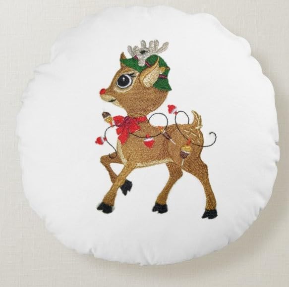 Catch A Little Christmas [ Rudolph] Embroidered Iron on/Sew Patch (4.37" x 6.44") [Made in USA]