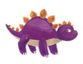 Dinosaurus [I am a Stegosaurus ] (6.45" x 4.27") [] embroidered iron-on patch
