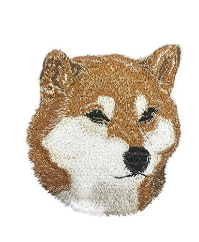 Amazing Dog Faces [Shiba Inu [Custom and Unique] Embroidered Iron on/Sew Patch (4" x 3.7") [Made in USA]