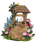 Good Old County Portraits [Wishing Well with Orioles ] / (5.68" x 4.88") [] embroidered iron-on patch