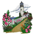 Summer Bliss Lighthouse (7.41" x 7") embroidered iron-on patch