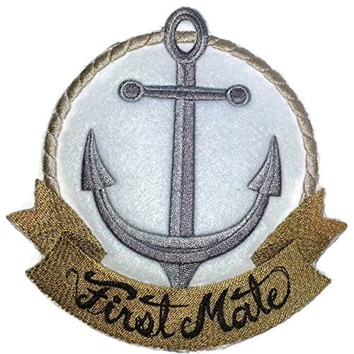 Ocean Calling Custom and Unique [ First Mate ] Embroidered Iron On/Sew Patch (5.9" x 5.8") Made in USA]