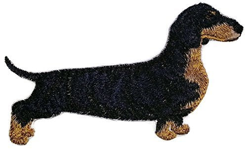 Amazing Custom Dog Portraits [Dachshund Smooth] Embroidery Iron On/Sew Patch (6" x 4")[Made in USA]