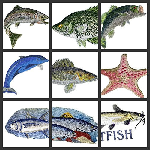 Nature's Magic Beautiful Custom Fish Portraits [ Walleye Fish with Name] Embroidered Iron On/Sew Patch (6.86" x 3.7") Made in USA