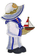Fisherman Fred The Sailor (4.53" x 6.86") embroidered iron-on patch