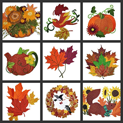 Custom and Unique Autumn [ Country Squirrel in Autumn ] Embroidered Iron on/Sew Patch [6.82x *4.87"] [Made in USA]