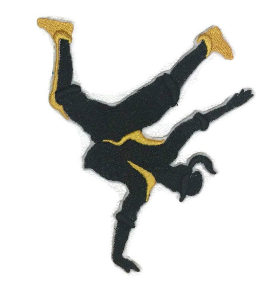 BeyondVision Let's Dance Custom and Unique Embroidered [Hip Hop Silhouette Right Posture] Embroidered Iron on/Sew Patch (5.5" x 4.64") [Made in USA]