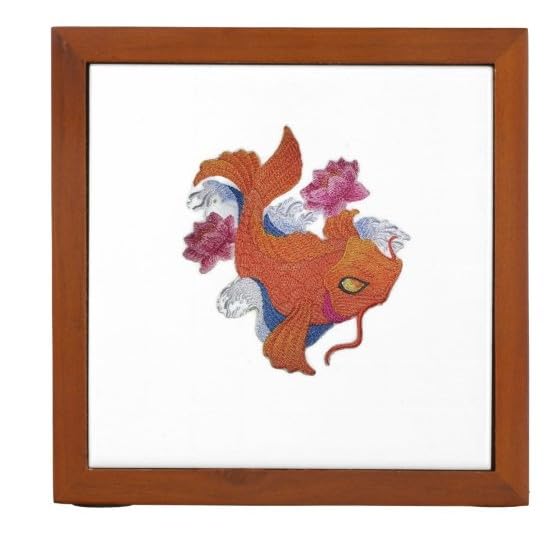 Nature's Bounty Beautiful Custom Fish Portraits [ Asian Koi Fish ] Embroidered Iron On/Sew Patch (6" x 5") Made in USA