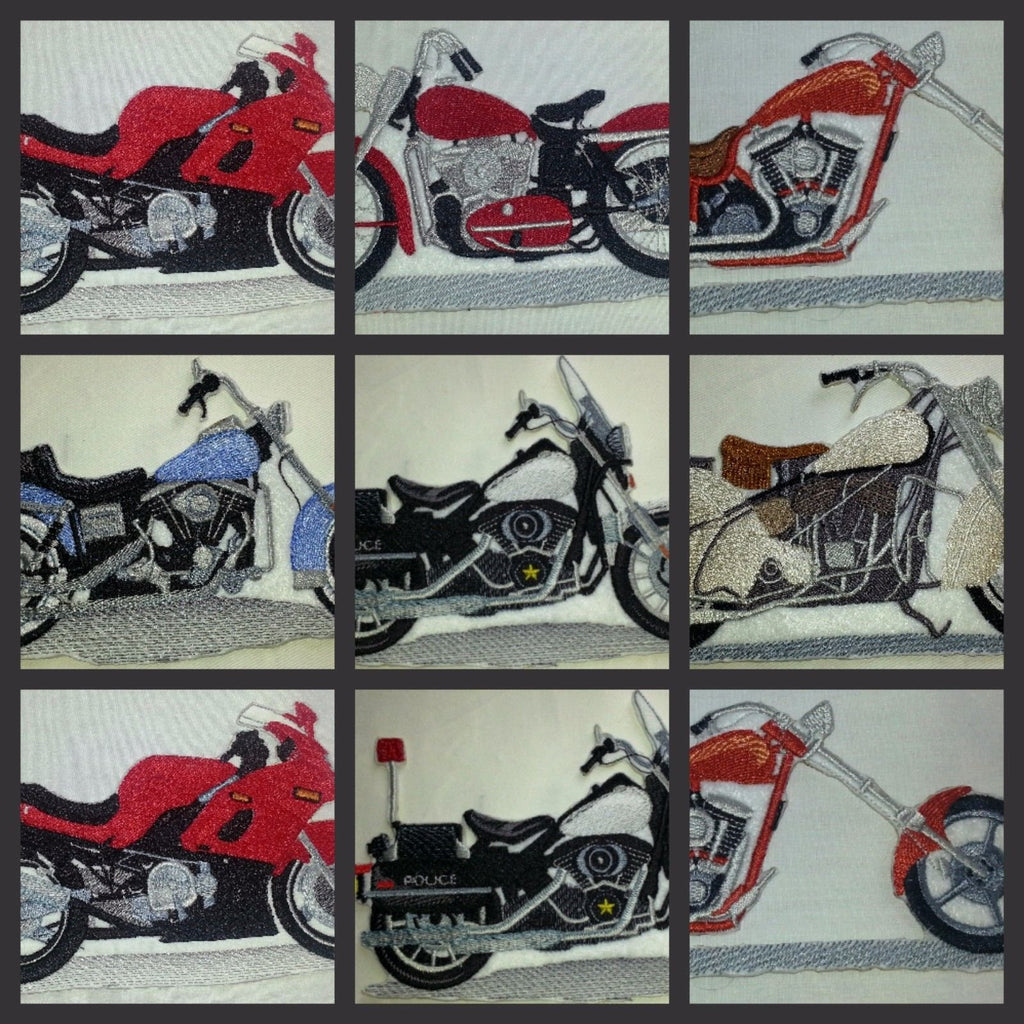 Hot Rods on a Canvas Beautiful Bikers Patch Collection [Racing ] [American Automobile History in Embroidery] Embroidered Iron On/Sew Patch (6.53" x 3.85") Made in USA]