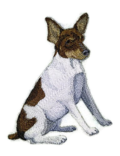 Amazing Custom Dog Portraits [Toy Fox Terrier] Embroidered Iron On/Sew Patch (5.5" x 4.5") Made in USA]