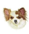 Chihuahua Dog Face (4" x 3.63") embroidered iron-on patch
