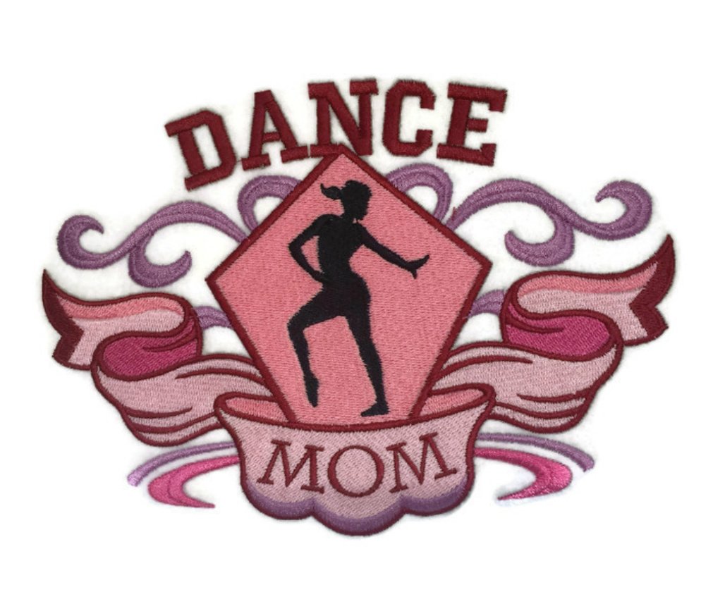 Let's Dance Custom and Unique Embroidered [Dance - Mom] Embroidered Iron on/Sew Patch (6" x 7.82") [Made in USA]