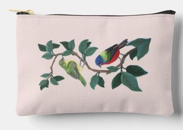 Nature Weaved in Threads, Amazing Birds Kingdom [Painted Bunting Panel ] [Custom and Unique] Embroidered Iron on/Sew Patch (11.74" x 6.09") [Made in USA