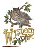 Nature Weaved in Threads, Birds Kingdom [Owl of Wisdom ] [] / (5.87" x 8") embroidered iron-on patch