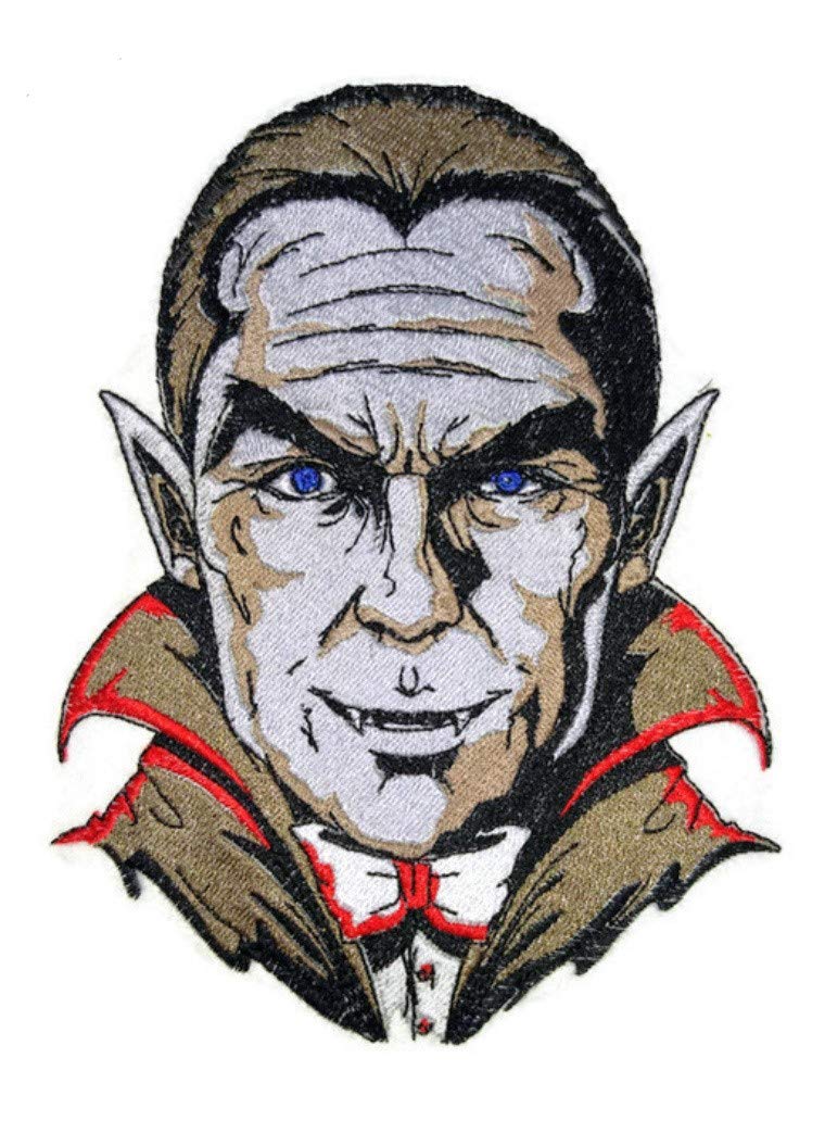 Custom and Unique Happy Halloween [Classic Monster Portraits-2 ] Embroidered Iron on/Sew Patch (7.8" x 6") [Made in USA]