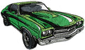70 Chevy Chevelle (5.9" x 3.4") embroidered iron-on patch