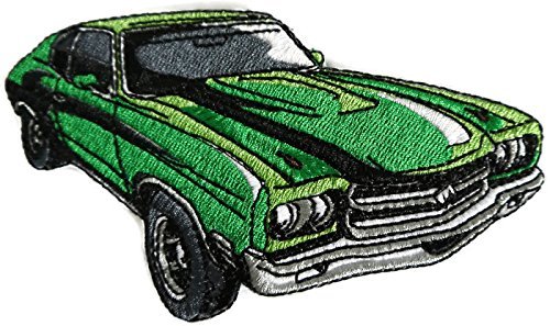 Classic Cars Collection [ 70 Chevy Chevelle] [American Automobile History in Embroidery] Embroidered Iron On/Sew Patch (5.9" x 3.4") Made in USA]