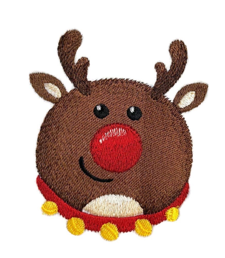 Nature Weaved in Threads, Amazing Baby Bird Kingdom [ Roly-Poly Reindeer ][Custom and Unique] Embroidered Iron on/Sew Patch (3.3" x 3.86") [Made in USA]