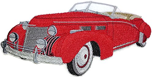 1940 Cadillac 62 Embroidered Patch (6.87" x 3.55") | Iron-On or Sew-On | Classic American Car Applique for Jackets, Vests & DIY Fashion
