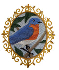 Beyond Vision Bird Bluebird Cameo Embroidery / (4.86" x 5.72") embroidered iron-on patch