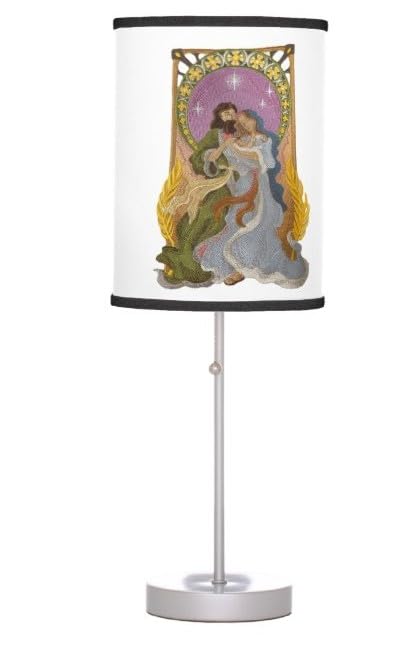 Parche bordado para planchar o coser de la Natividad Art Nouveau de María, José y Jesús [5,86" x 8,56"] [Hecho en EE. UU.]