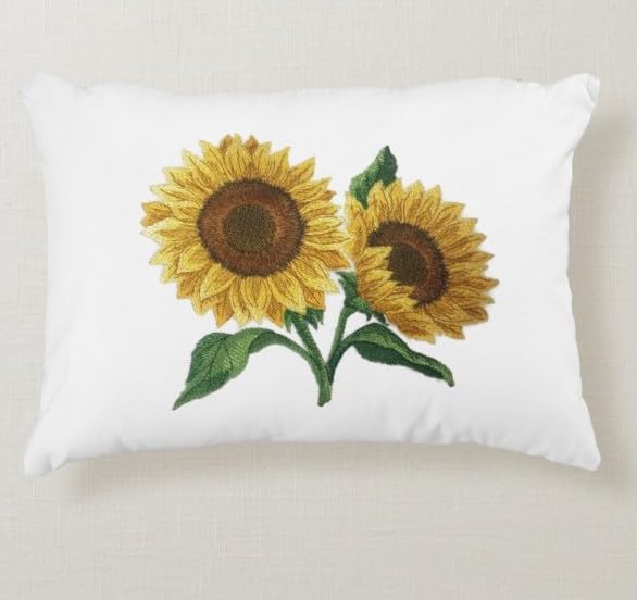 Sunflowers in Bloom Embroidered Patch DIY Iron-On or Sew-On Floral Applique for Jackets, Bags & Custom Fashion (6.19" x 5.86")