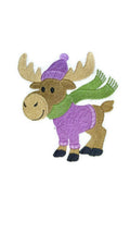 Nature Weaved in Threads, Baby Animal Kingdom [ Patchwork Pals - Moose] [] / (4" x 5.58") [] embroidered iron-on patch