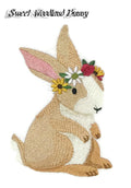 Nature Weaved in Threads, Sweet Woodland Bunny [] / (4.85" x 43.13") [] embroidered iron-on patch