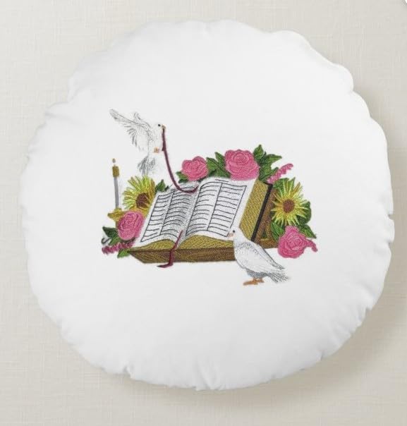 Custom and Unique Bible and Doves Embroidered Iron on/Sew Patch (7.81" x 7.09") [Made in USA]