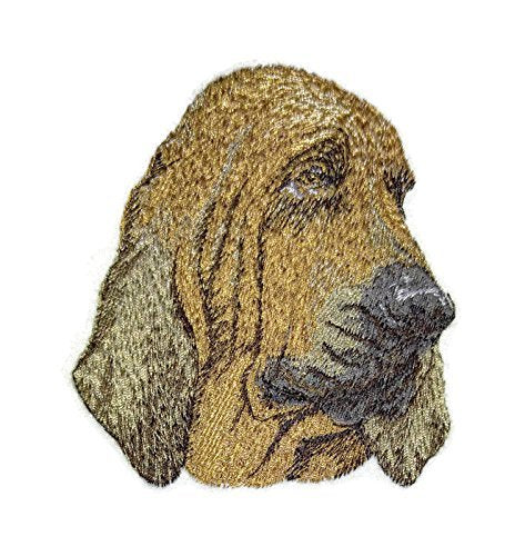 Amazing Dog Faces [Bloodhound] Embroidery Iron On/Sew Patch (4" x 3.37")[Made in USA]