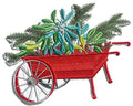 Cart Flower (8" x 6") embroidered iron-on patch