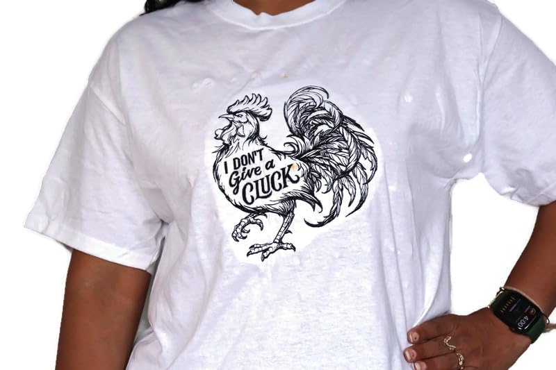 BeyondVision Custom Embroidered Womens T-Shirt (White, Large)