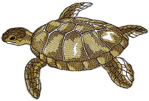 Nature's Bounty Beautiful Custom Turtle Portraits [ Turtle ] Embroidered Iron On/Sew Patch (6" x 4.5") Made in USA]