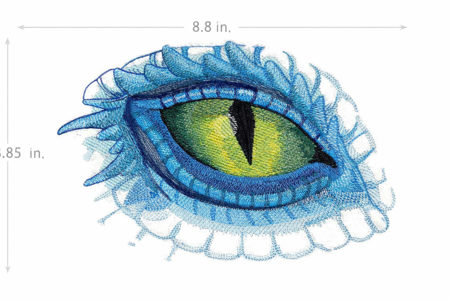 Parche bordado para planchar o coser con diseño de ojo de dragón de Misterio a Magia [8,8" x 5,85"]