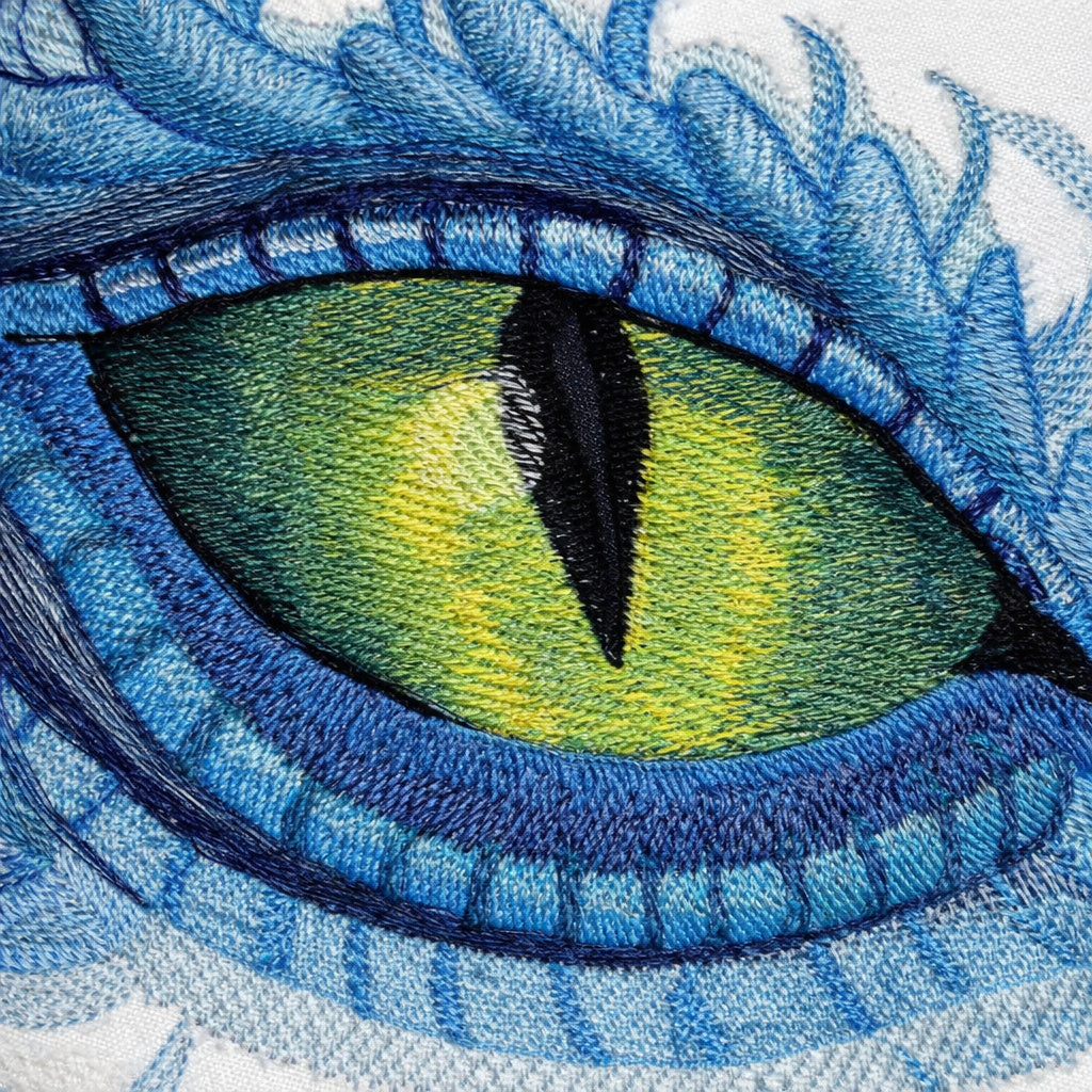 Parche bordado para planchar o coser con diseño de ojo de dragón de Misterio a Magia [8,8" x 5,85"]