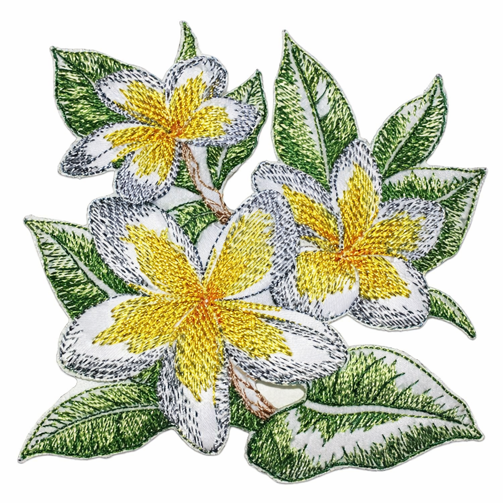 Set of 3 Blooming Garden & Floral Applique 3-Pack Embroidered Patches | Iron-On or Sew-On Appliques for Jackets, Vests & DIY Crafts Component