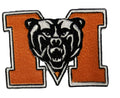 Mercer Bears embroidered iron-on patch