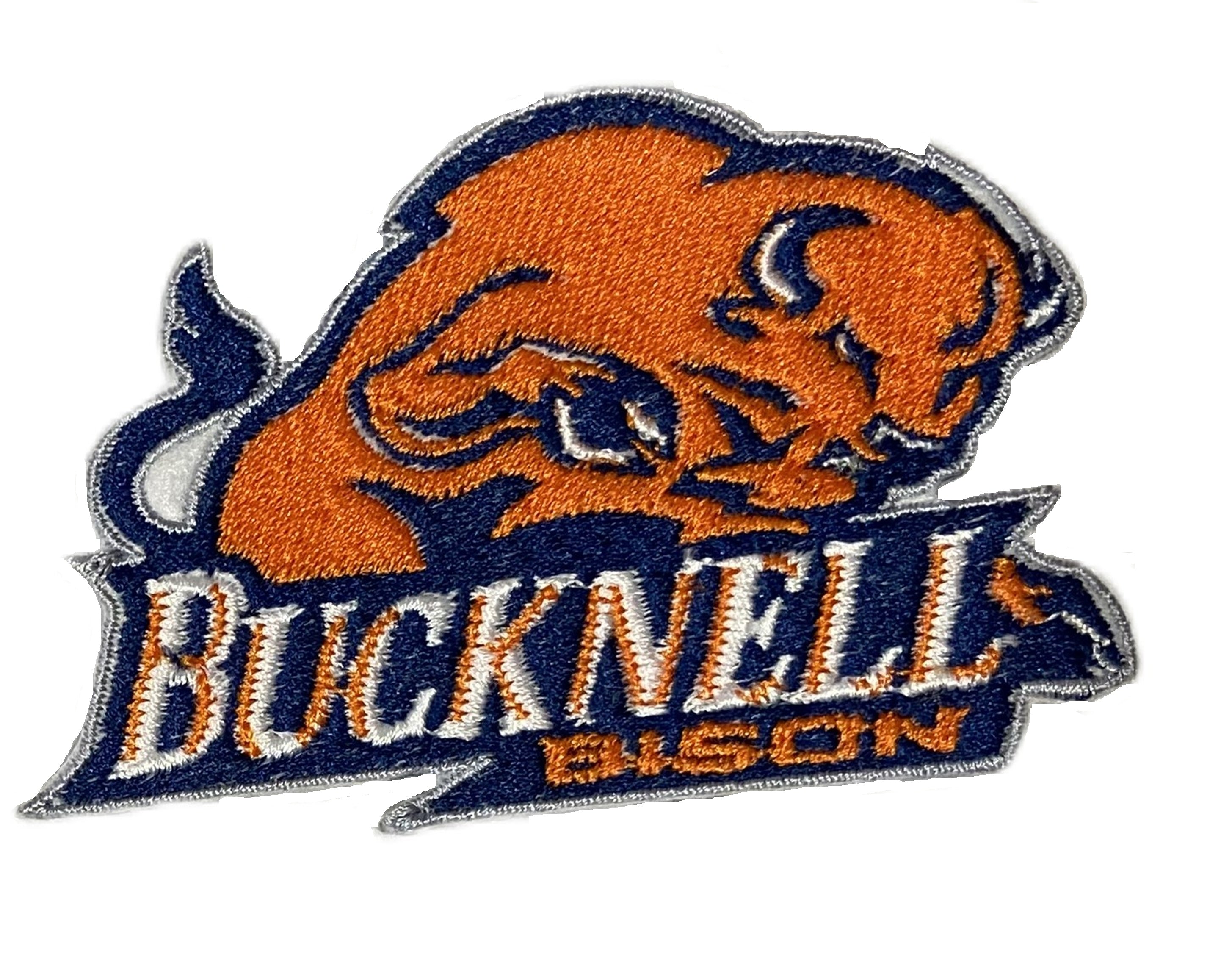 Bucknell Bison embroidered iron-on patch
