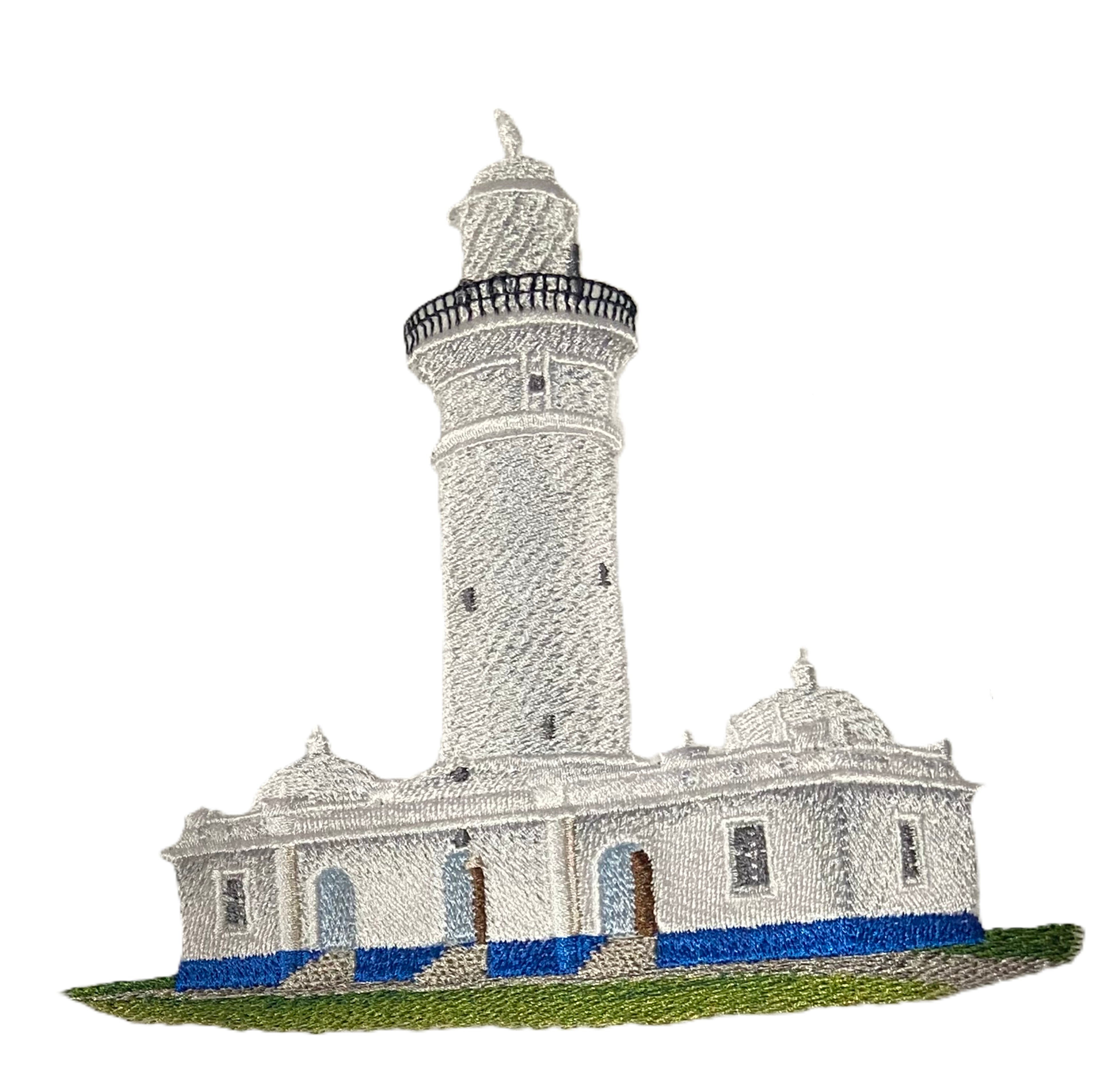 Captain I See The Light Goods Island Light (Queensland) Lighthouse Embroidered Patch – Iron-On/Sew-On Coastal Appliqué, 6.2" x 5.7"