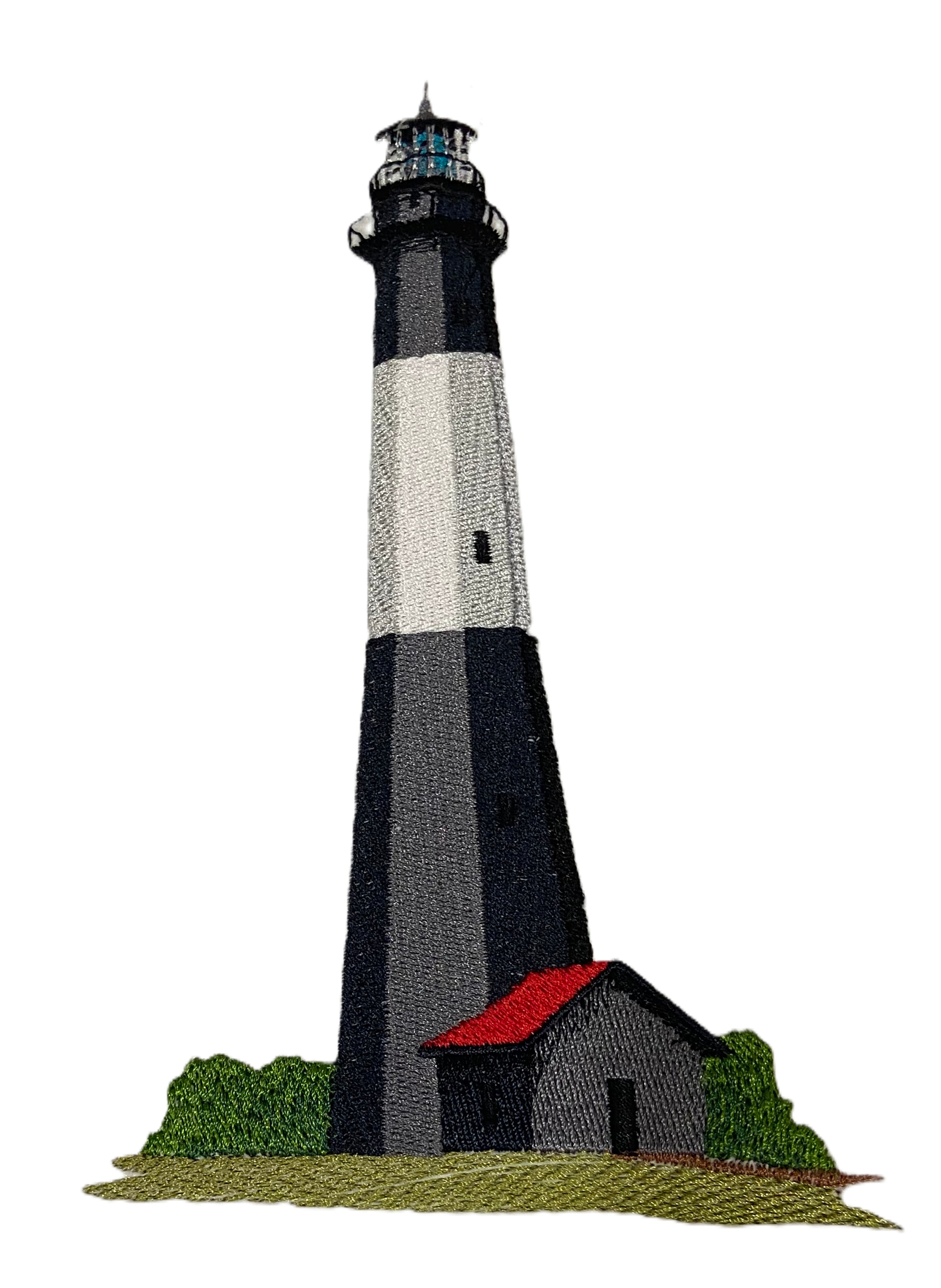 Captain I See The Light Tybee Island Lighthouse (Georgia) / 4.4" x 6.85" embroidered iron-on patch