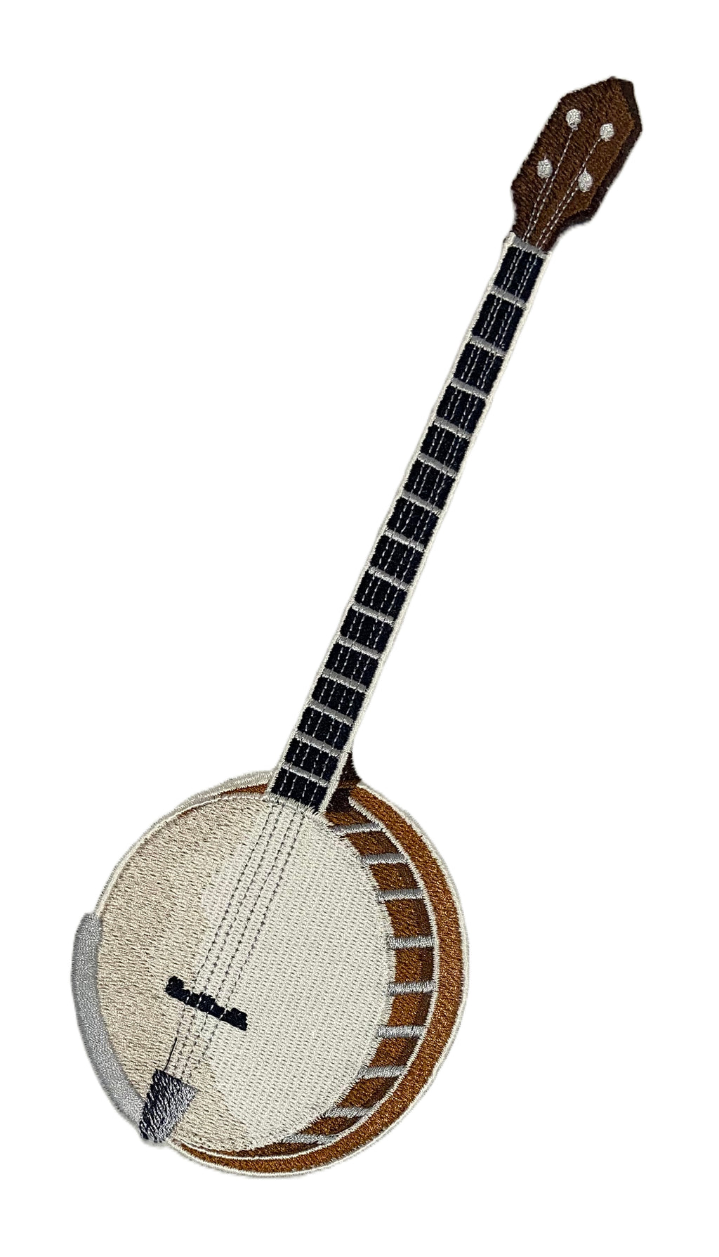 Beyond vision Musical Instruments [ Banjo] / [5.87"(w) x 9.2"(h)] embroidered iron-on patch
