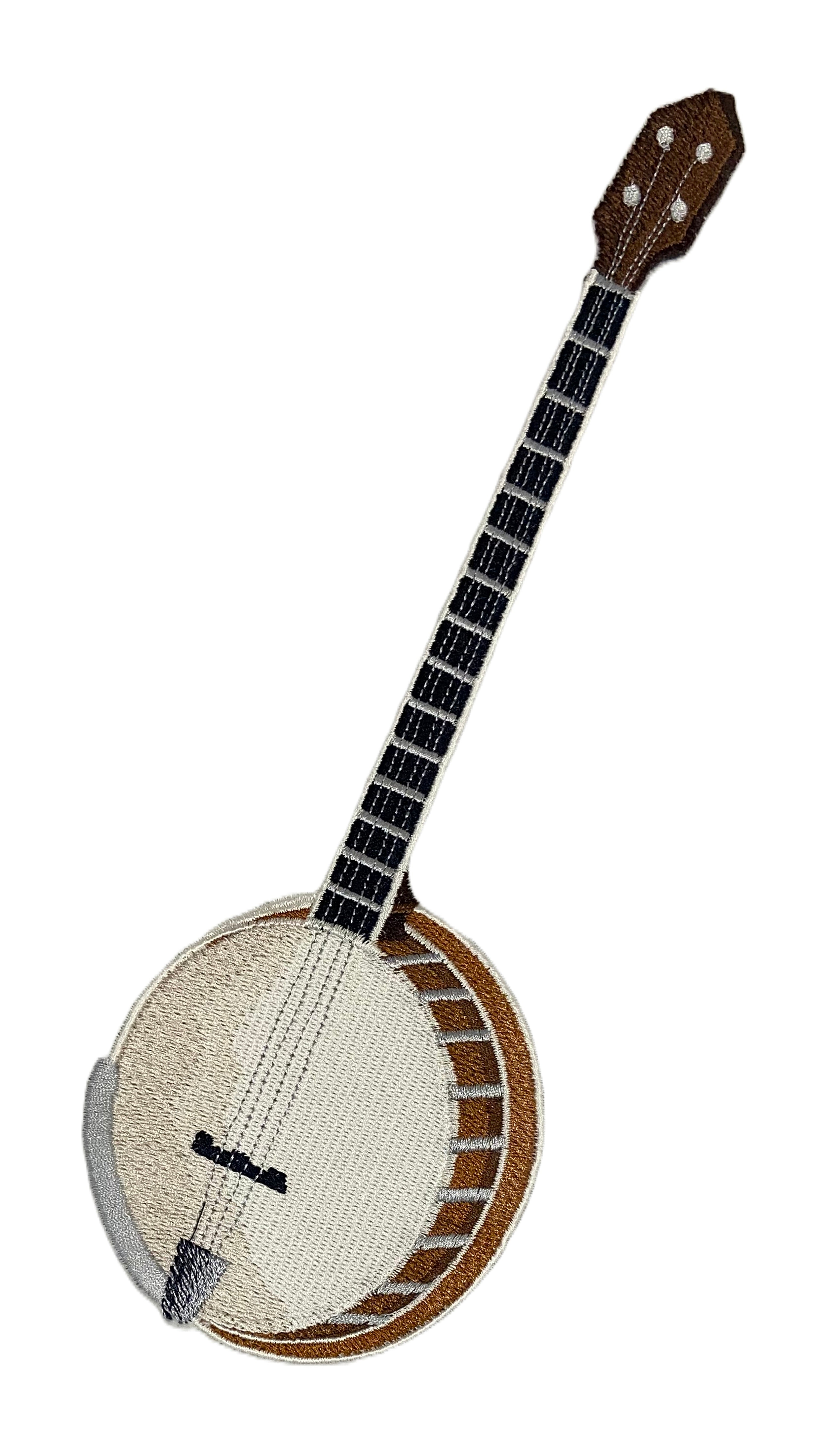 Beyond vision Musical Instruments [ Banjo] / [5.87"(w) x 9.2"(h)] embroidered iron-on patch