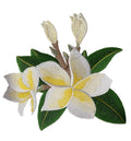 Beyond Vision Frangipani Flower Bunch  Embroidered Patch, 7.8"(w) x 7.2"(h)