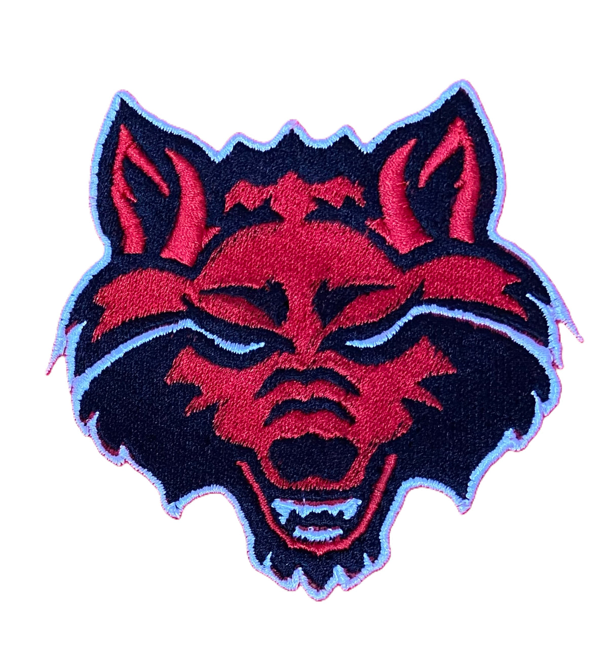 Arkansas State Red Wolves Embroidered Patch | Iron-On or Sew-On | College Football Applique for Jackets, Bags & DIY Fashion