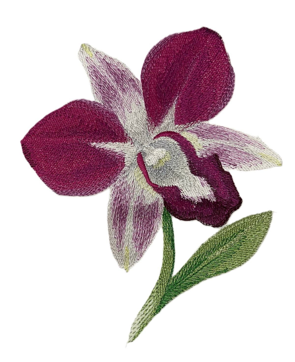 Beyond Vision Sweet Purple Orchid Embroidered Patch, 5.8" x 7.4"