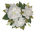 Gardenia Flower Bunch Large – 7.1 x 7.8 in embroidered iron-on patch