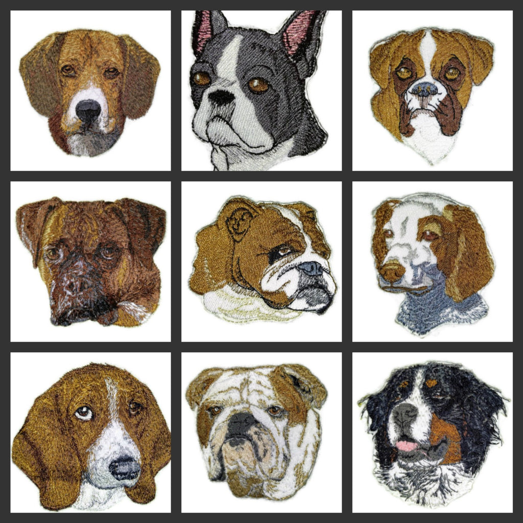 Amazing Dog Faces [Labrador Retriever Black] Embroidery Iron On/Sew Patch (4" x 3.7")[Made in USA]